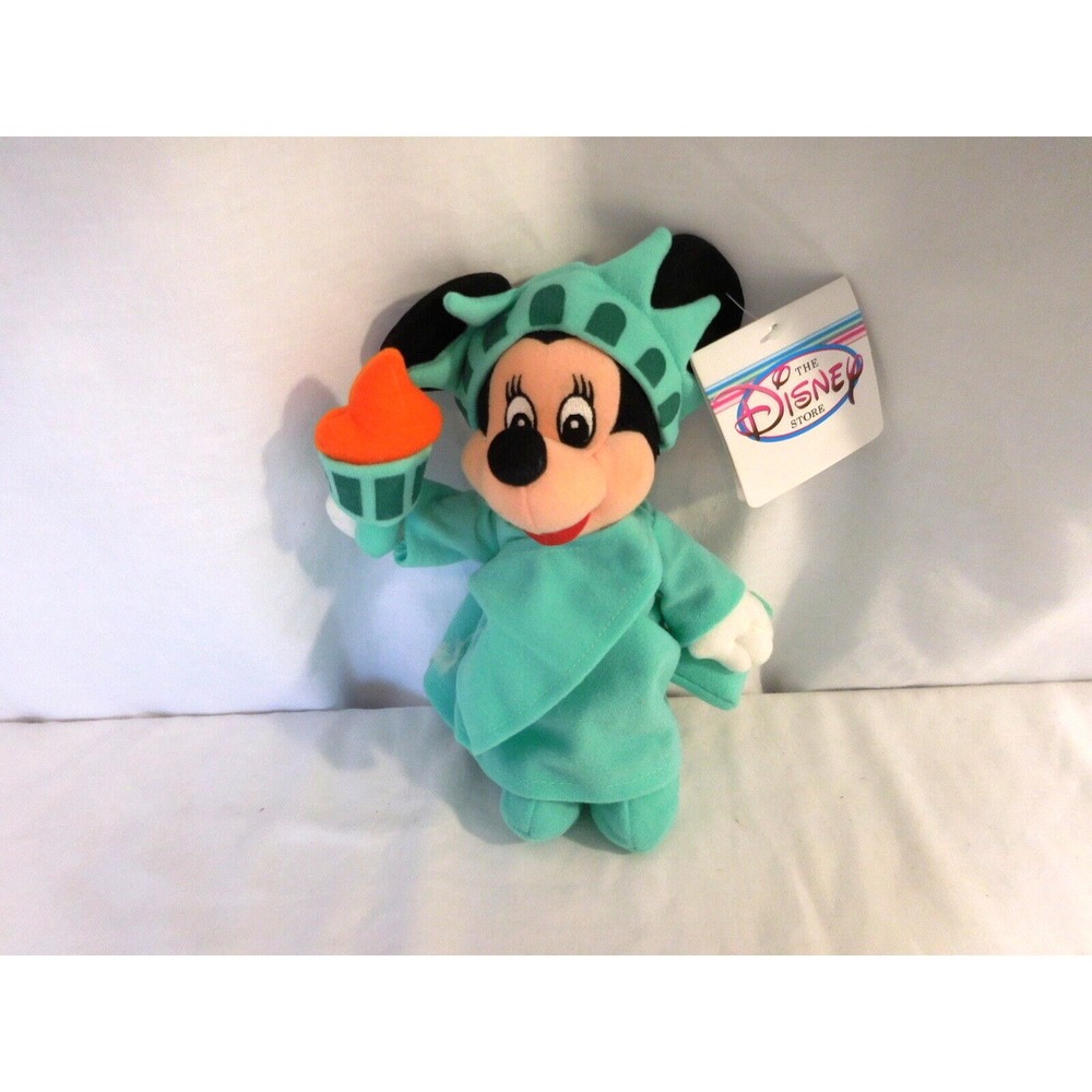 Disney Statue of Liberty Minnie Mouse Mini Bean Bag Plush - NWT Store Tags